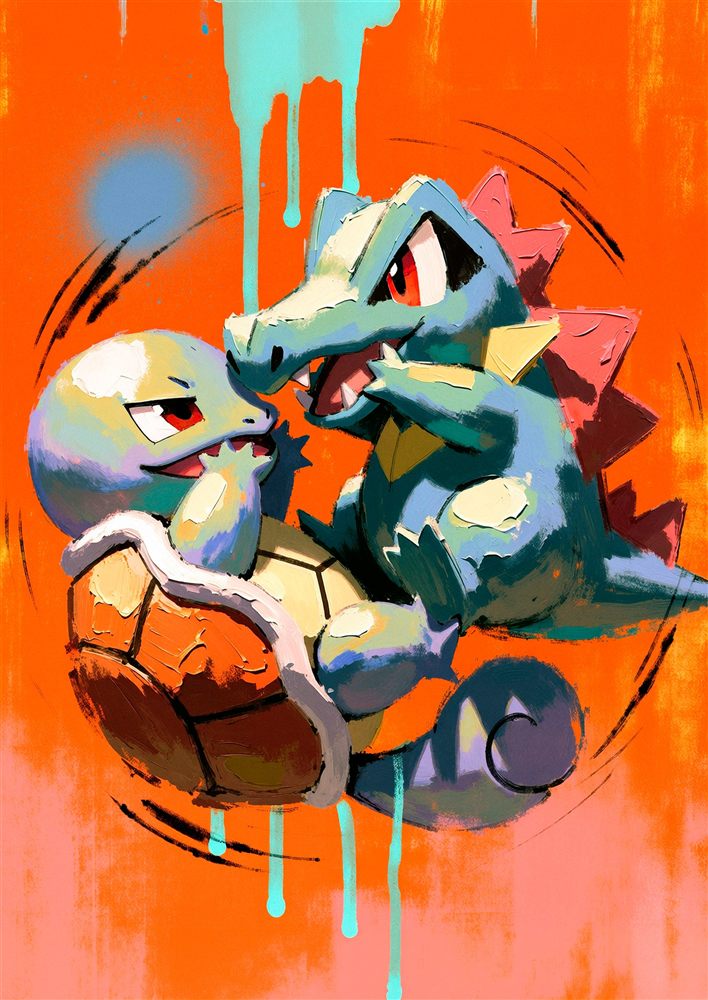 Squirtle & Totodile — Old Beef