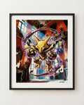 Alakazam — Séance haunted house Halloween art print framed in a black frame with white mat