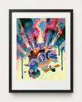 Blastoise — Launch Sequence — framed display mockup; print sold unframed