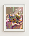 Bulbasaur Basket Case framed art print