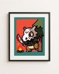 Cubone — Camp Crystal Lake framed horror × Pokémon crossover art print by Dammit.png