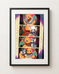 Dragonite & Dratini — Photo Booth framed art print by Dammit.png