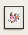 Eevee — Head Rush framed print