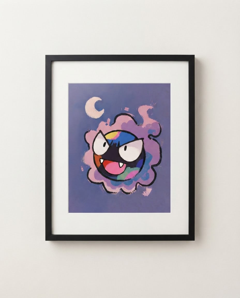 Gastly — Moonrise framed print