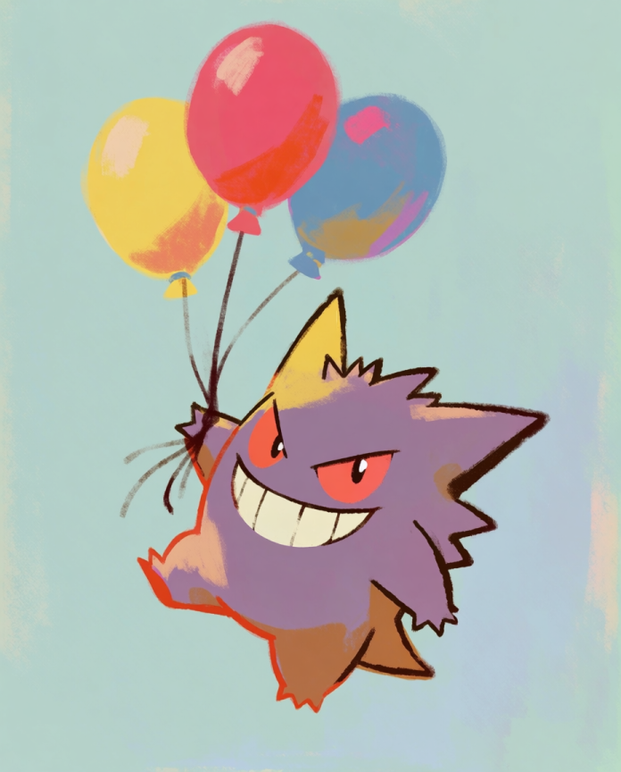 Gengar Party Crasher original artwork print