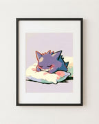 Gengar Pillow Talk framed art print