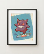 Gengar Puddle Jumper framed art print