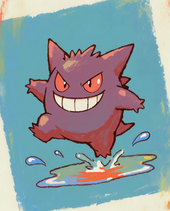 Gengar Puddle Jumper original artwork print