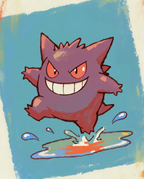 Gengar Puddle Jumper original artwork print