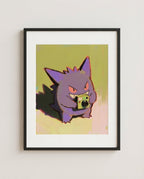 Gengar Say Cheese framed art print