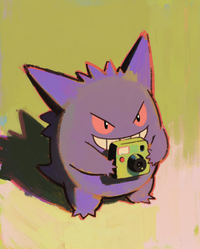 Gengar Say Cheese original artwork print