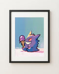 Gengar Sweet Tooth framed art print
