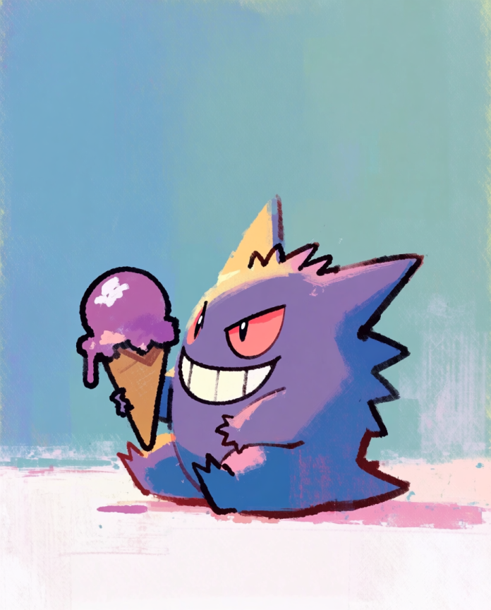 Gengar Sweet Tooth original artwork print