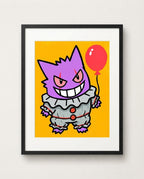 Gengar — We All Float framed horror × Pokémon crossover art print by Dammit.png