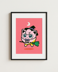 Jigglypuff — Night Flight framed Halloween art print by Dammit.png