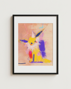 Jolteon — Red Alert framed pop-art print by Dammit.png