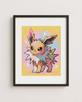Jolteon Static framed art print mockup