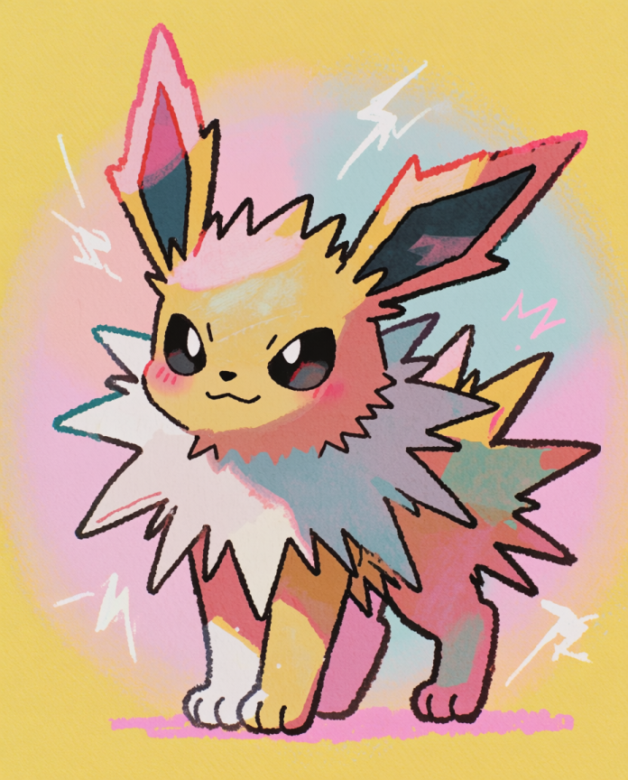 Jolteon Static original artwork print