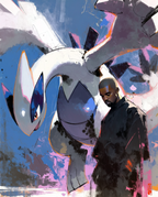 Kanye and Lugia artwork