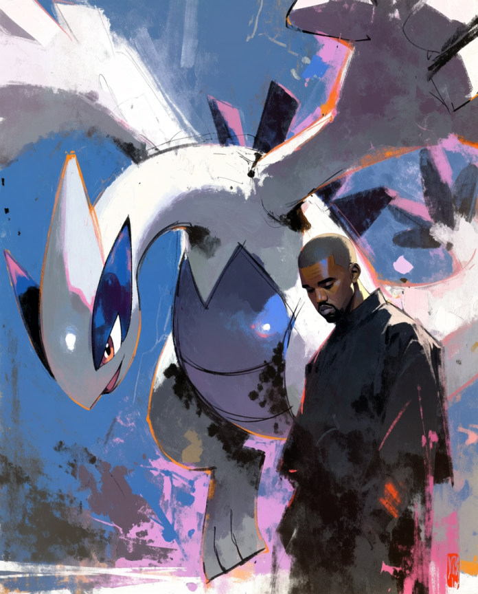 Kanye and Lugia artwork