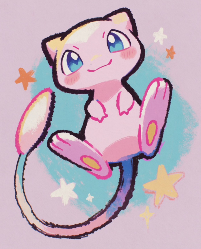 Mew Stardust original artwork print