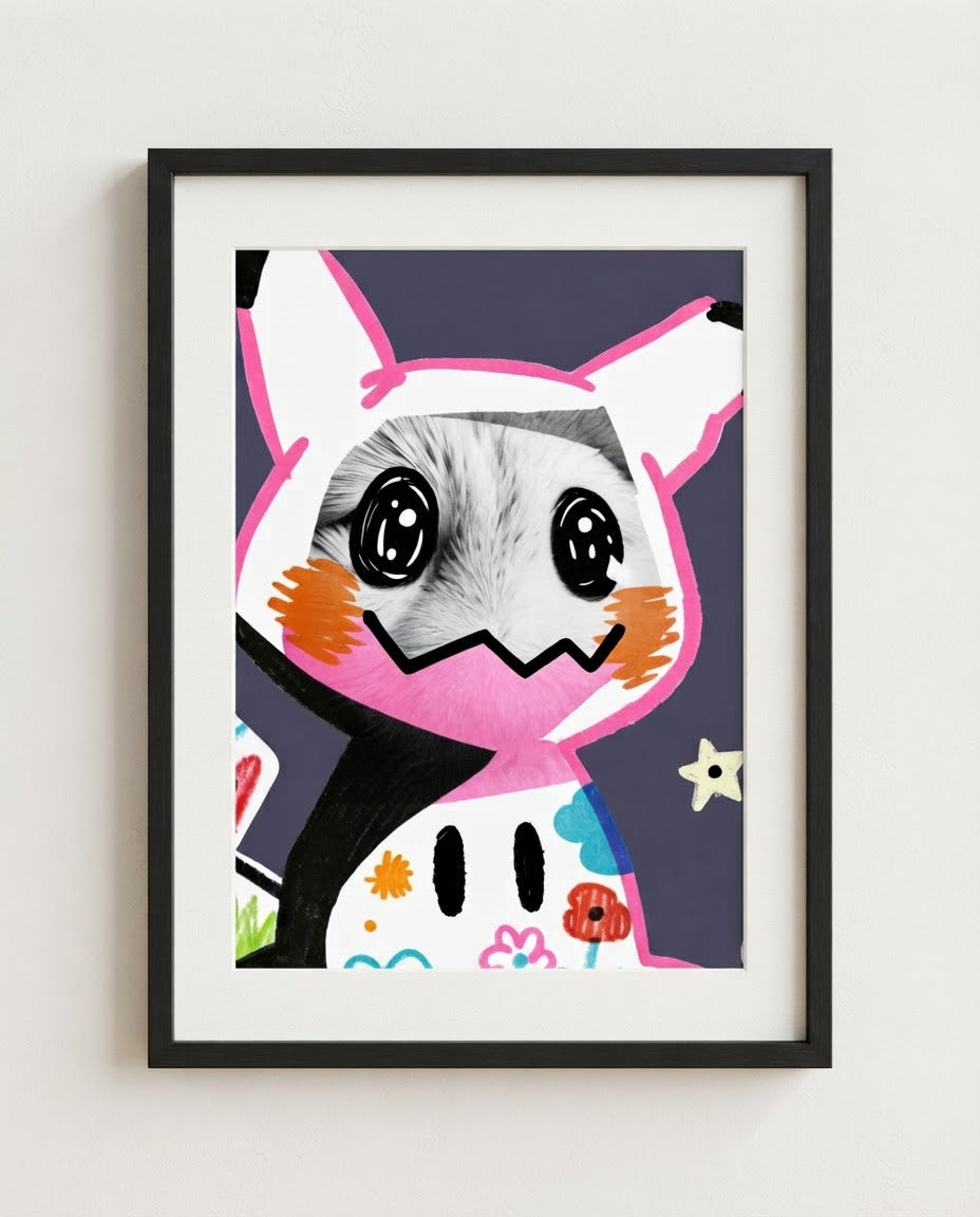 Totodile — Watermelon Break framed print