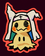 Mimikyu dressed as a creepy nun with a cross on its veil — Dammit.png fan art print