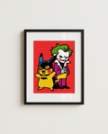 Pikachu — Why So Serious? framed superhero × Pokémon crossover art print by Dammit.png
