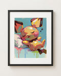 Piplup Snooze Bubble framed art print