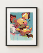 Piplup Snooze Bubble framed art print