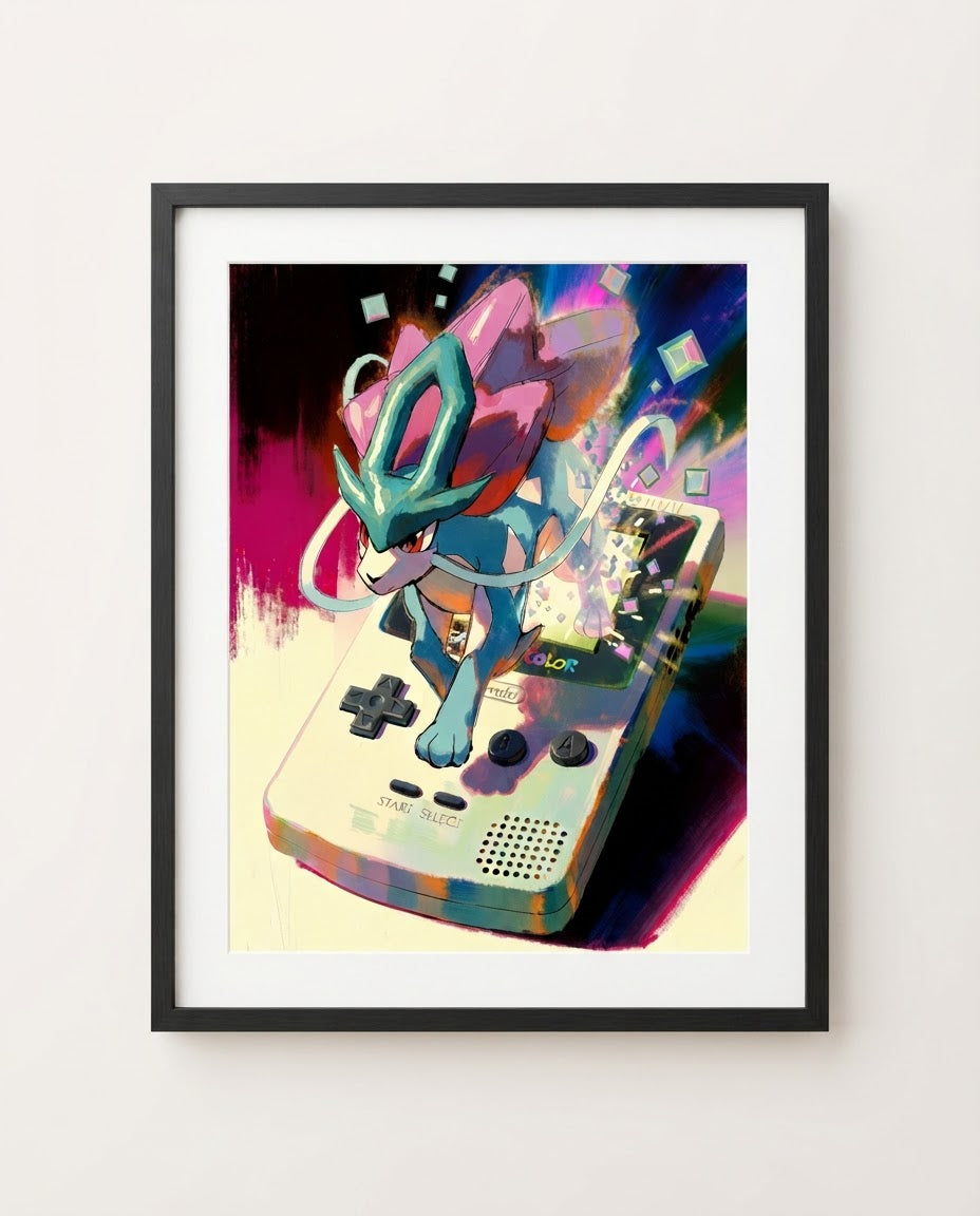Pokémon Crystal framed print