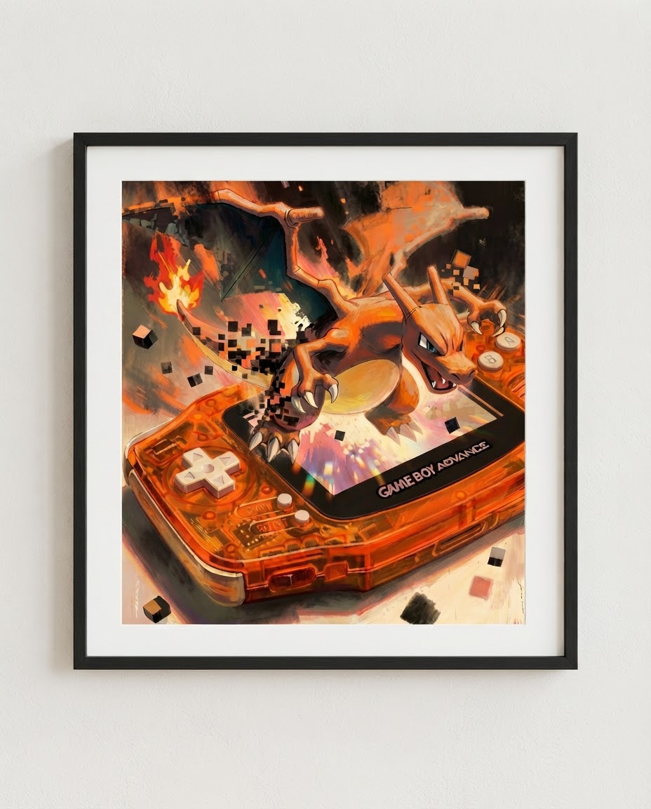 Pokémon FireRed framed print