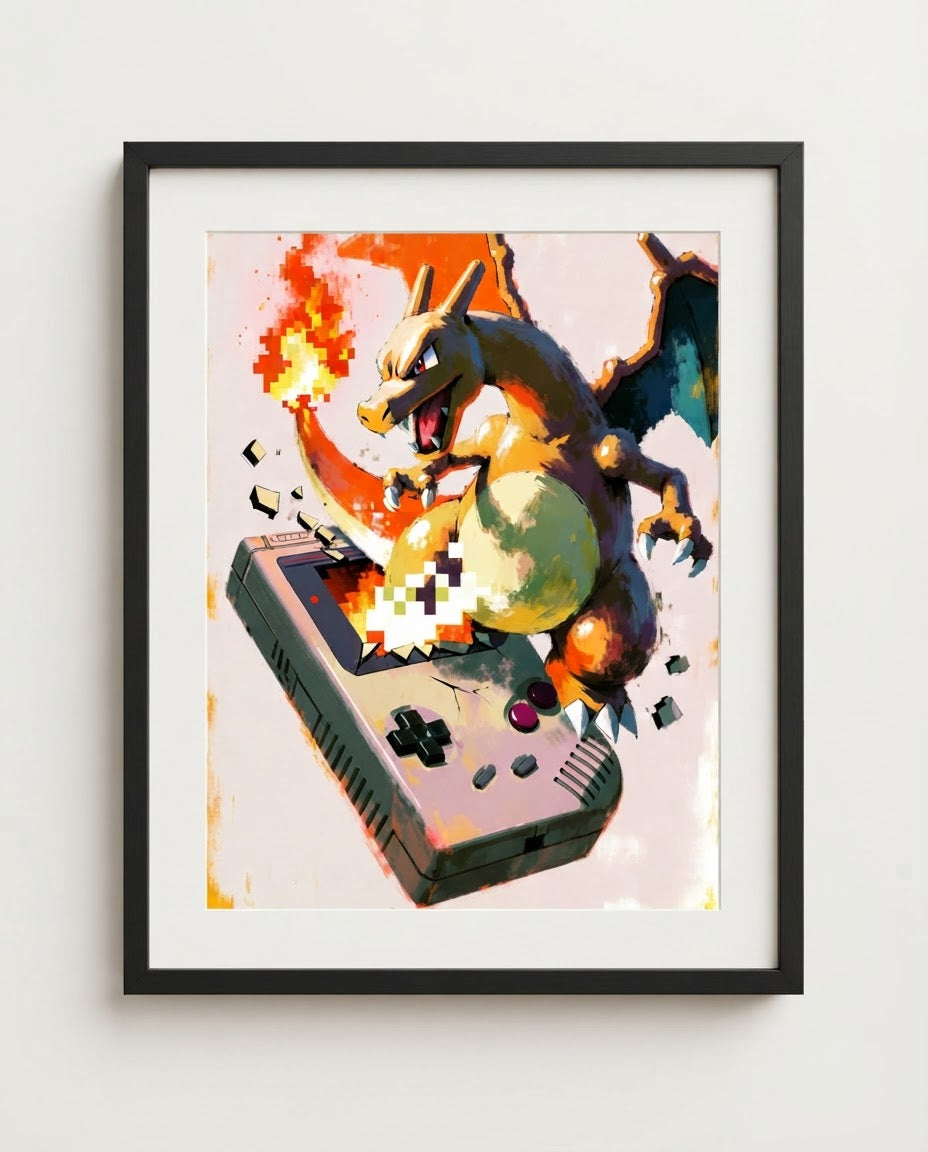 Pokémon Red framed print