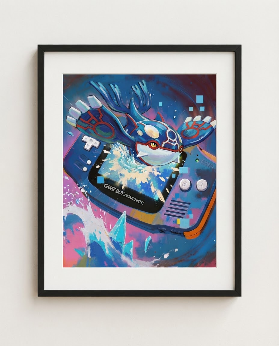 Pokémon Sapphire framed print