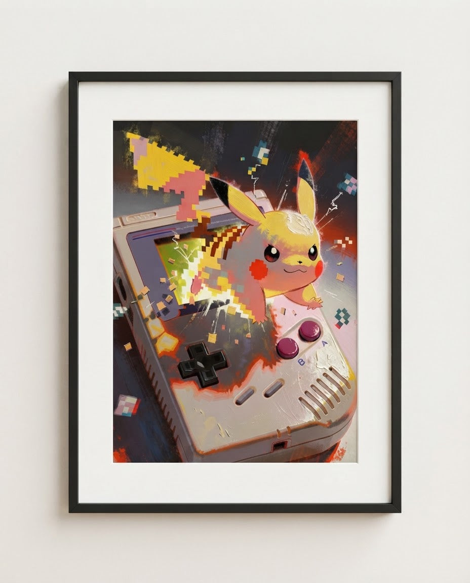 Pokémon Yellow framed print