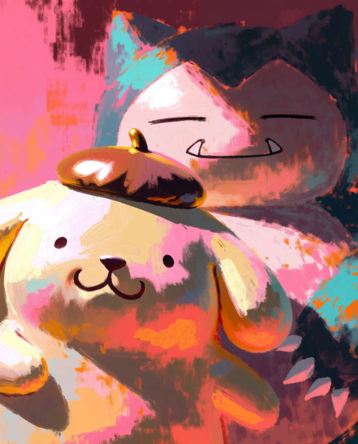 Original crossover artwork of Pompompurin and Snorlax napping together by Dammit.png