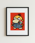 Psyduck — Playtime's Over framed horror × Pokémon crossover art print by Dammit.png