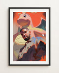 Drake and Dragonite framed art print