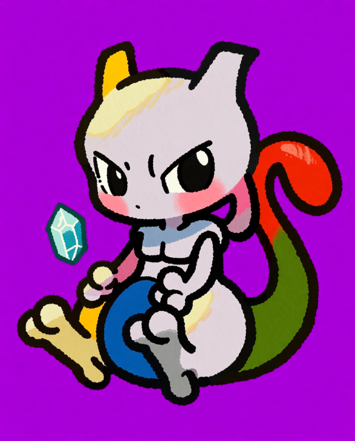 Mewtwo Little Legend Pokémon art print — limited edition of 5