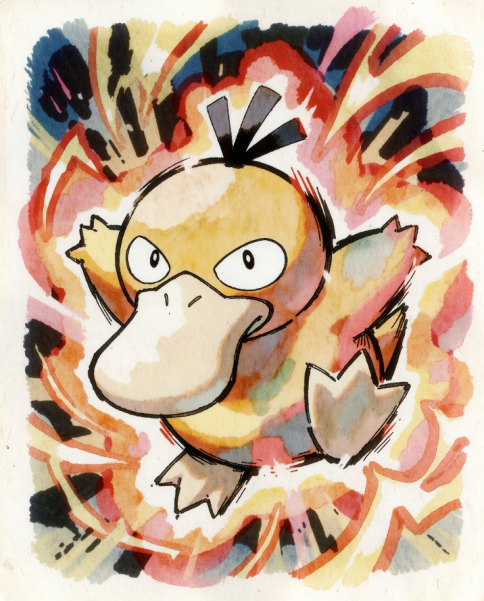 Psyduck — Psychic Burst watercolour illustration by Dammit.png