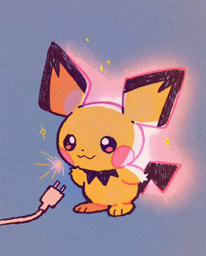 Pichu Plug In Pokémon art print — limited edition of 5