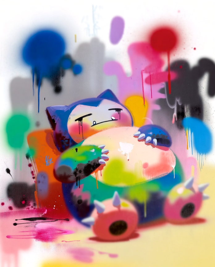 Snorlax — Paint Nap spray paint illustration by Dammit.png