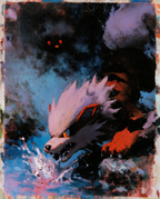 Arcanine — Extreme Speed impasto painting illustration by Dammit.png