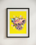 Zapdos — Thunderclap kawaii art print framed on a wall