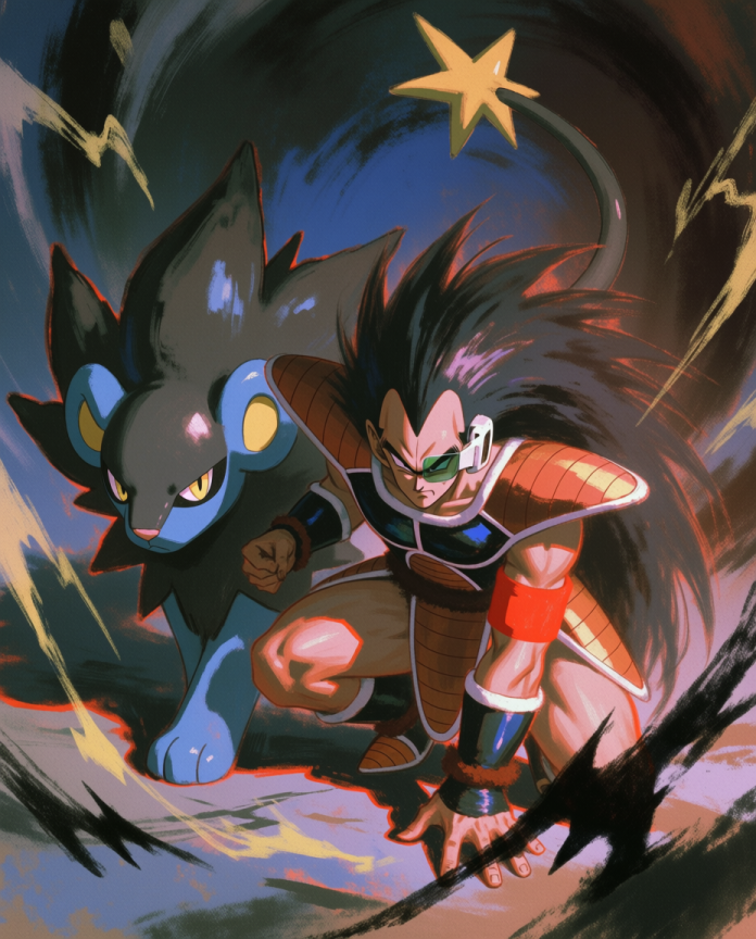 Raditz and Luxray artwork