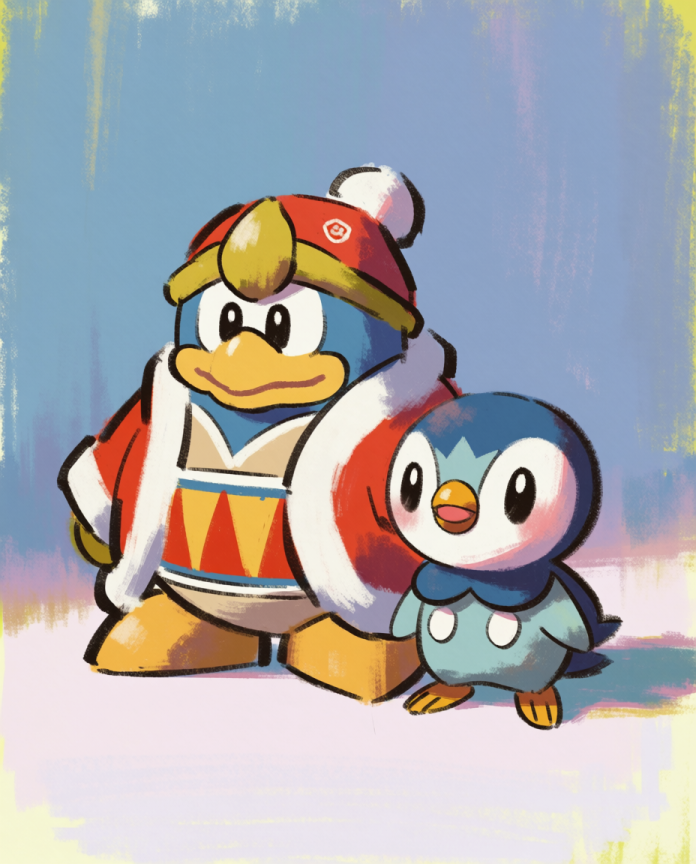 King Dedede & Piplup Pokémon fan art print — limited edition of 5