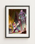 Luigi and Mismagius framed art print