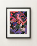 Super Buu and Gengar framed art print