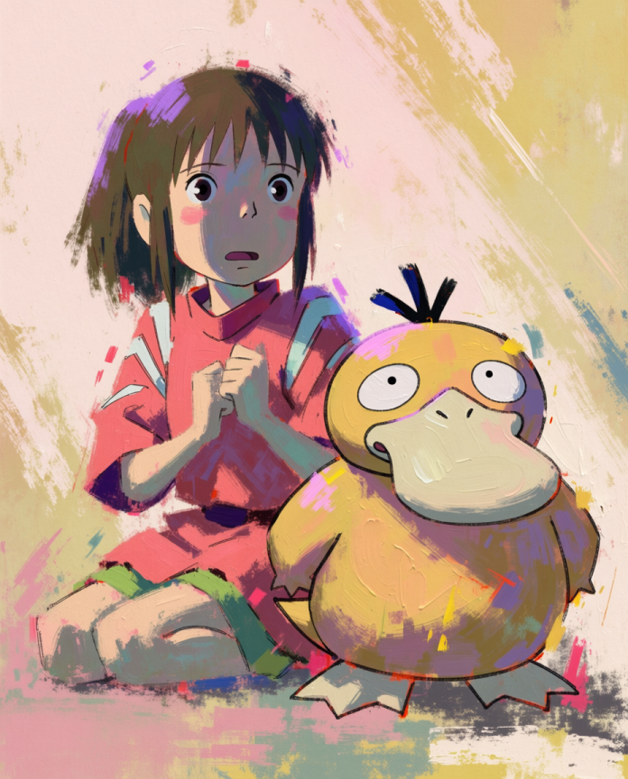 Chihiro and Psyduck artwork