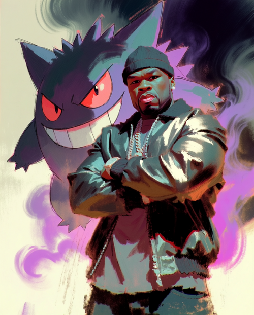 50 Cent and Gengar artwork